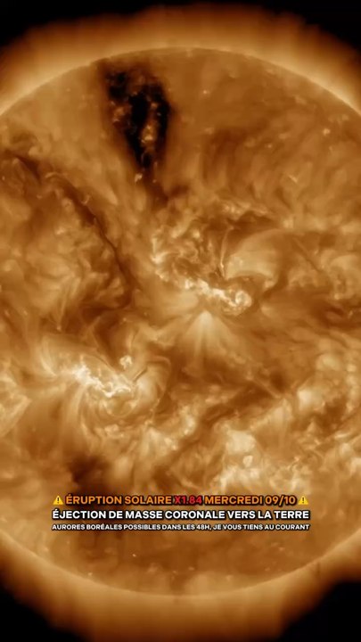 ⚠️ INCROYABLE ÉRUPTION SOLAIRE  Probables aurores boréales les 10 et 11 octobre