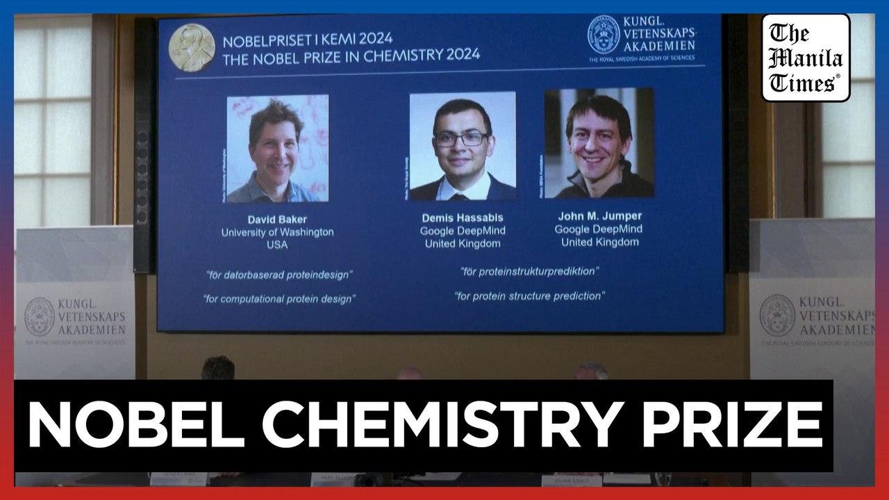 Nobel chemistry prize 2024 goes to trio of protein pioneers