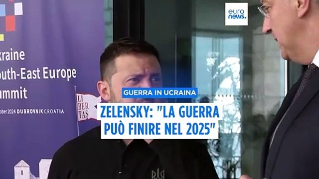 Guerra in Ucraina, Zelensky: Possibile mettere fine alla guerra con la Russia nel 2025