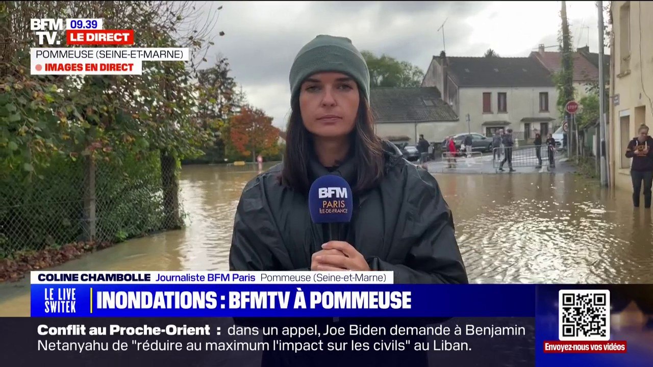 Inondations à Pommeuse (Seine-et-Marne): le Grand Morin monte "à une vitesse fulgurante"