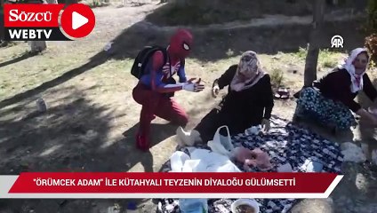 "Örümcek Adam" ile Kütahyalı teyzenin diyaloğu gülümsetti