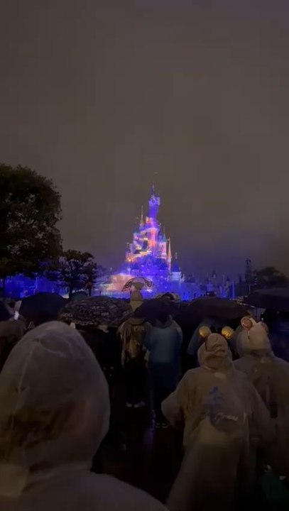 Déception pour Marion qui a attendu de longues minutes sous la pluie à Disneyland Paris pour assister à un spectacle de drones... sans drone.