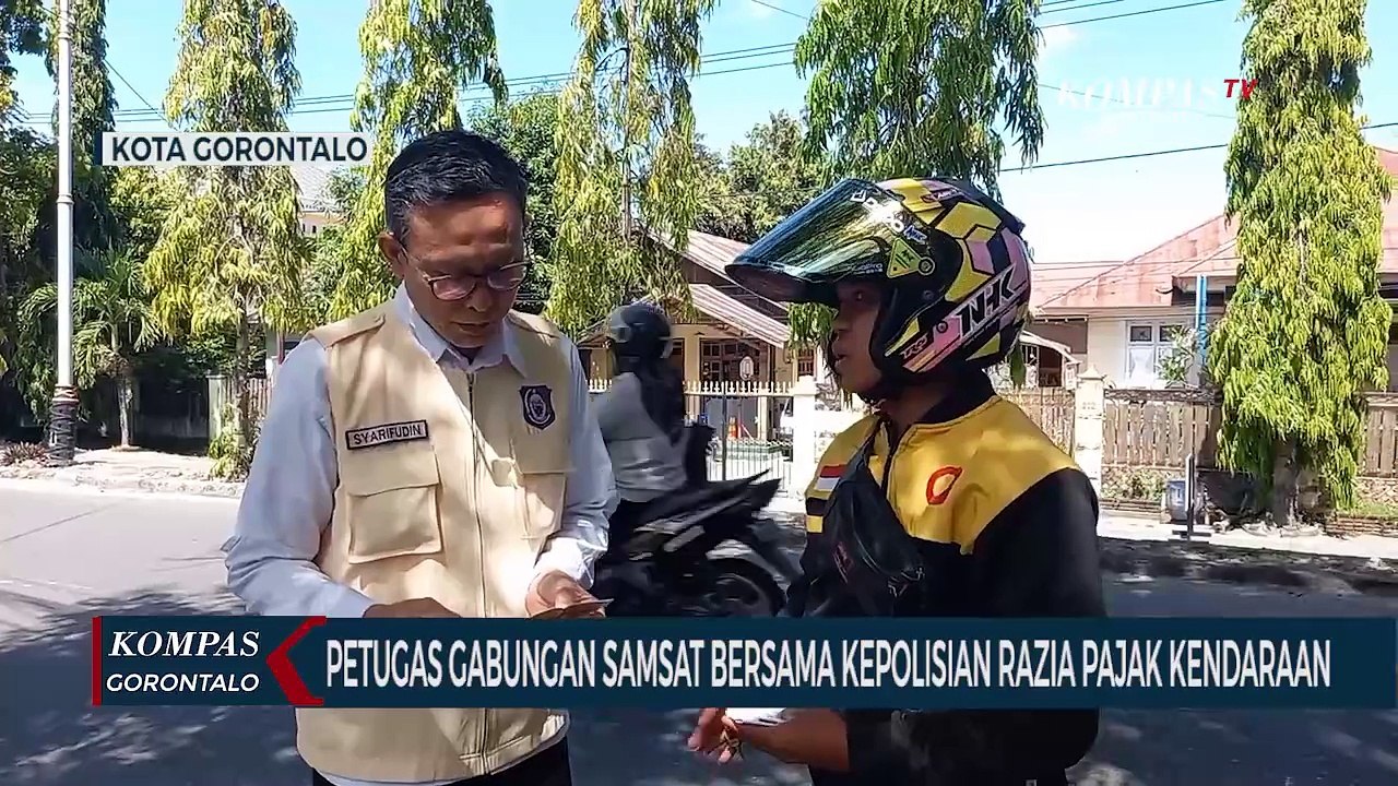 Petugas Gabungan Samsat Bersama Kepolisian Razia Pajak Kendaraan di Gorontalo