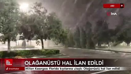 Milton Kasırgası Florida kıyılarına ulaştı: Olağanüstü hal ilan edildi