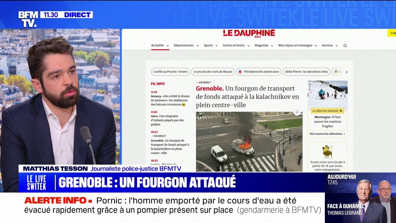 Un fourgon blindé attaqué en plein centre-ville de Grenoble, des coups de feu ont été tirés