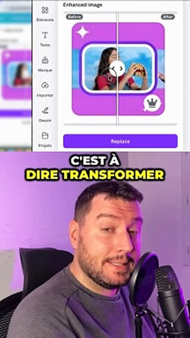 Tu peux upscaler une image sur Canva