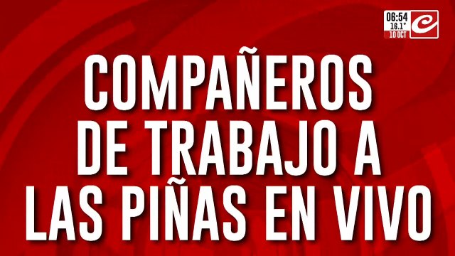 Se agarraron a las trompadas mientras el noticiero se transmitía en vivo