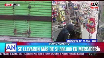 Moreno: violento robo en un kiosko, se llevaron más de $1.500.000 en mercadería