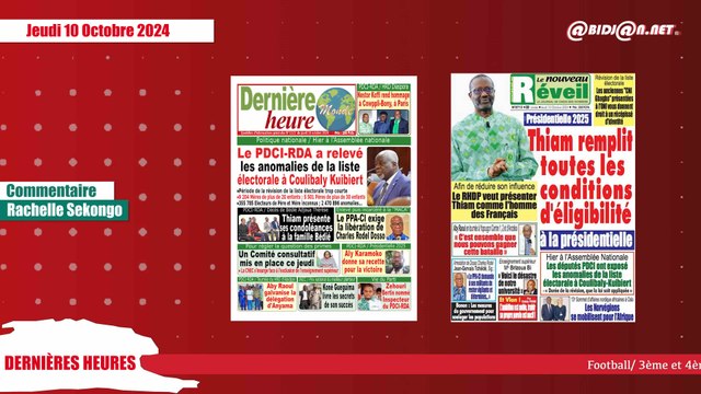 Titrologue du jeudi 10 octobre 2024/ Présidentielle 2025, Thiam remplit toutes les conditions d’éligibilité à la présidentielle