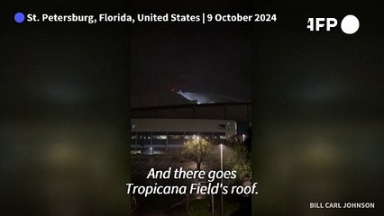 Hurricane Milton rips off roof of baseball stadium in Florida
