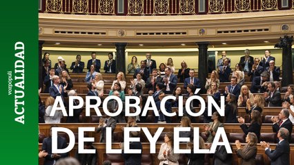 El Congreso aprueba la Ley ELA con todos los votos a favor y con un aplauso de más de un minuto