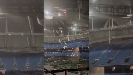 El huracán Milton destroza un estadio que iba a ser utilizado como refugio para la población