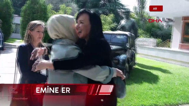 Emine Erdoğan, Arnavutluk Başbakanı Edi Rama'nın eşi Linda Rama ile bir araya geldi