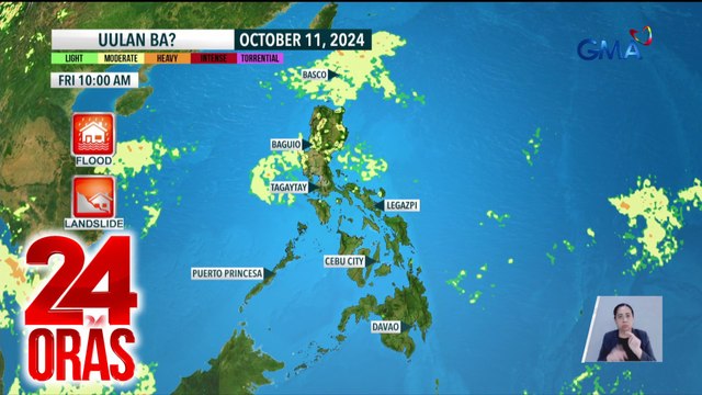 Kalat-kalat na pag-ulan sa ilang bahagi ng bansa, posible bukas | 24 Oras