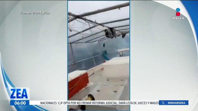 Pescadores sobreviven al huracán Milton en altamar