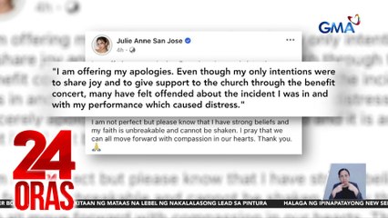 Julie Anne, Sparkle at parish priest ng parokyang nagsagawa ng binatikos na fund raiser, humingi ng paumanhin | 24 Oras