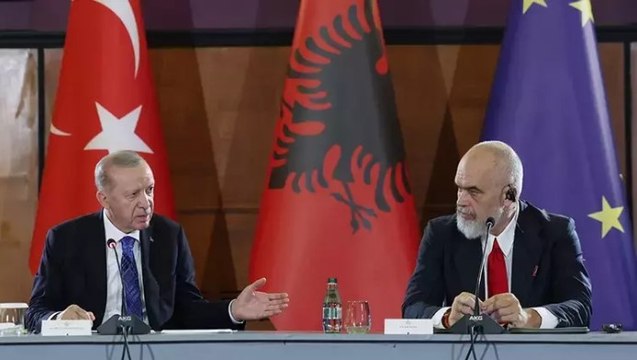 Cumhurbaşkanı Erdoğan, Arnavutluk Başbakanı Edi Rama ile ortak basın toplantısında açıklama yaptı
