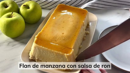 Flan de manzana con salsa de ron Enrique Sánchez