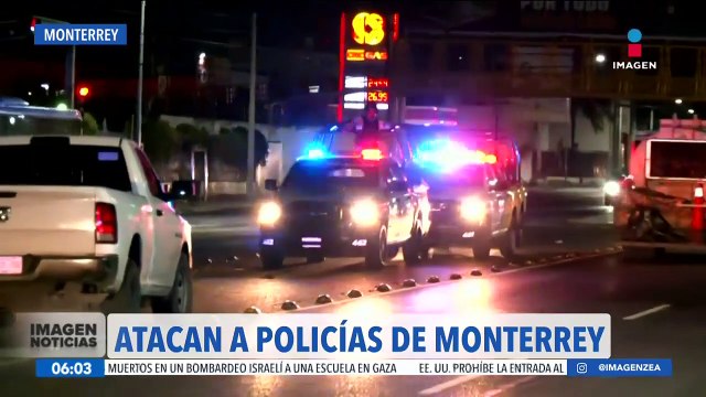 Sujetos armados atacan a policías de Monterrey durante un recorrido de vigilancia