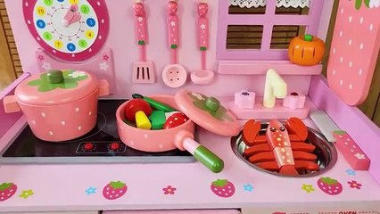 Satisfying with Unboxing Cute Wooden Kitchen PlaySet Toys Review | ASMR