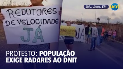 Protesto fecha a BR 251 no Vale das Cancelas