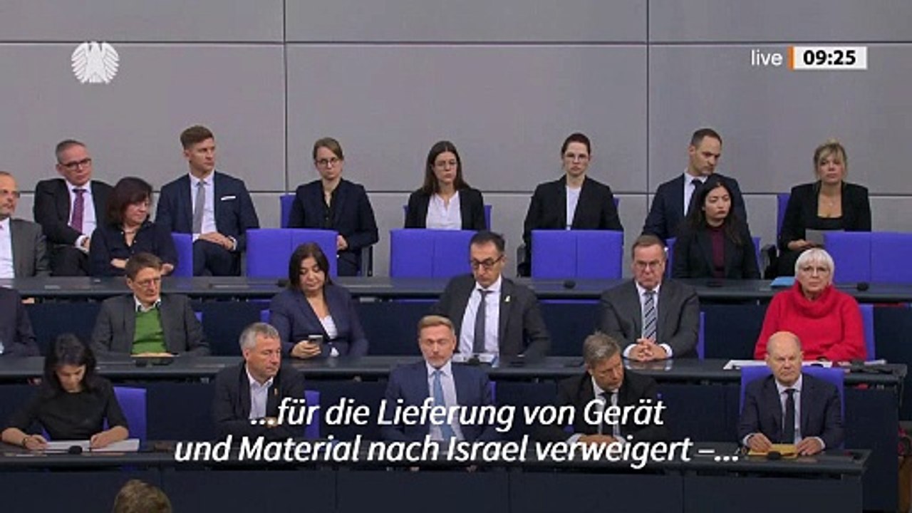 Waffenlieferungen an Israel: Schlagabtausch im Bundestag