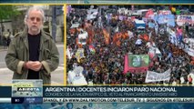 Docentes argentinos iniciaron paro nacional