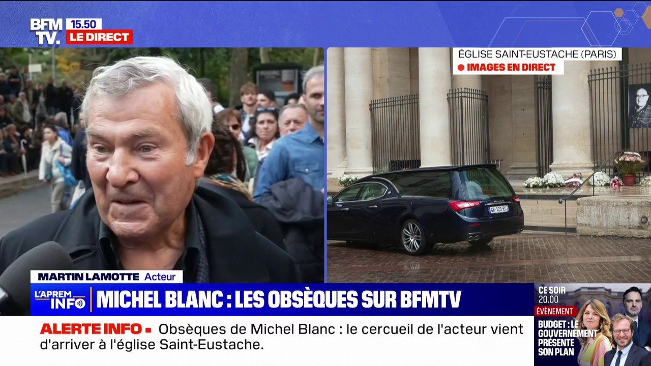 Obsèques de Michel Blanc: "On a perdu un grand ami et un grand comédien" affirme Martin Lamotte