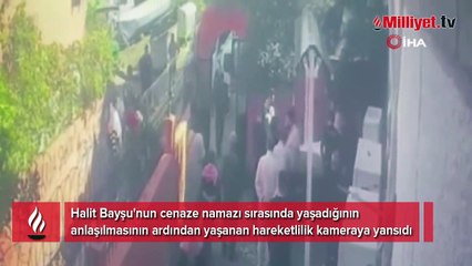 Cenaze namazı kılınan adamın yaşadığının belirlenmesinin ardından yaşananlar kamerada