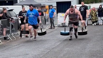 Man competes bravely at 'Southports Strongman' but ruptures tendons during the last event