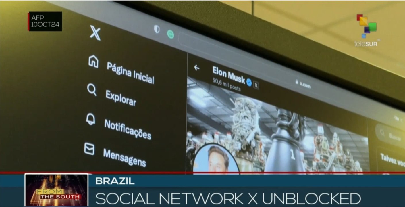 Social network X back in operation in Brazil after a month blocked