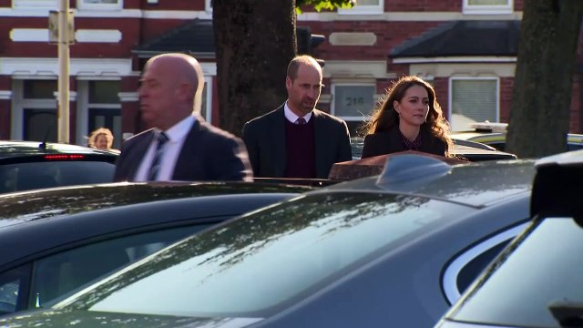 Prince William and Princess Kate arrive for Southport visit