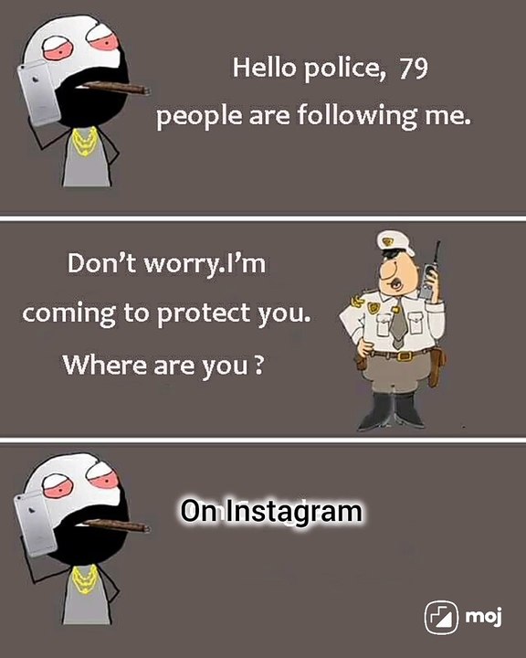 He is afraid someone  follow him 