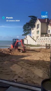 Les plages de Pornic remises en état après le passage de Kirk