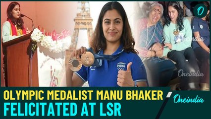 VIDEO | Manu Bhaker Honoured at Lady Shri Ram College: A Celebration of Sporting Excellence