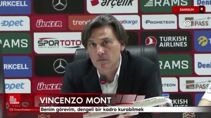 Vincenzo Montella: Benim görevim, dengeli bir kadro kurabilmek