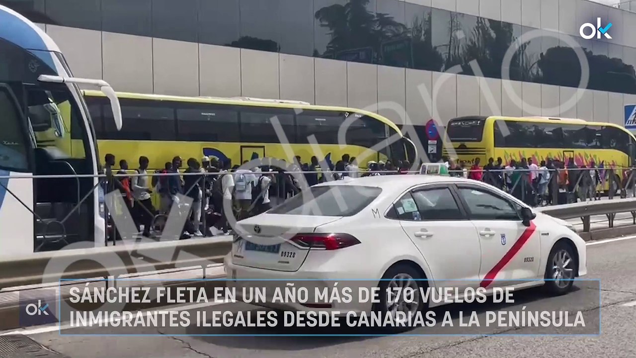 Sánchez fleta en un año más de 170 vuelos de inmigrantes ilegales desde Canarias a la Península