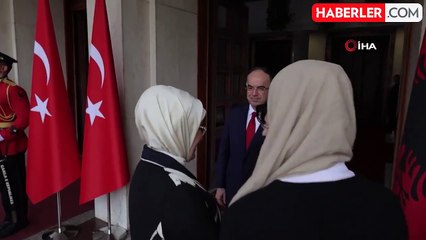 Emine Erdoğan, Arnavutluk Cumhurbaşkanı Bayram Begay'ın eşi Armanda Begay ile görüştü