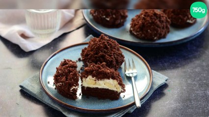 Dômes au chocolat et à la banane