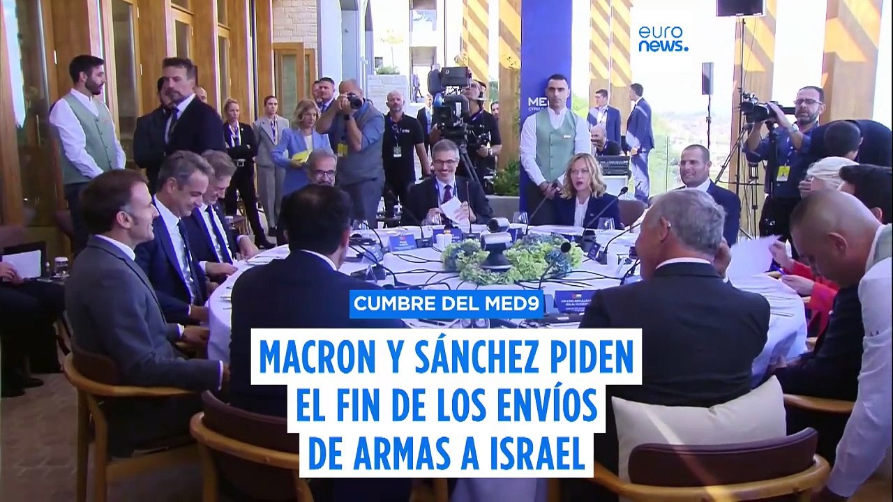 Macron y Sánchez piden desde Pafos que se deje de exportar armas a Israel
