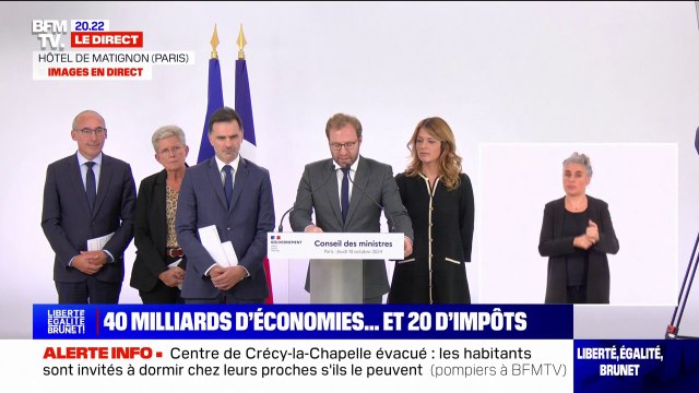 Antoine Armand (ministre de l'Économie): Nous ne changerons pas notre doctrine fiscale et notre politique de l'offre en faveur de l'emploi, de l'investissement et de l'activité