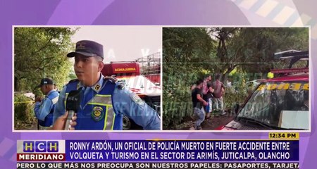 Un oficial de la Policia Nacional perece en accidente vial en Olancho