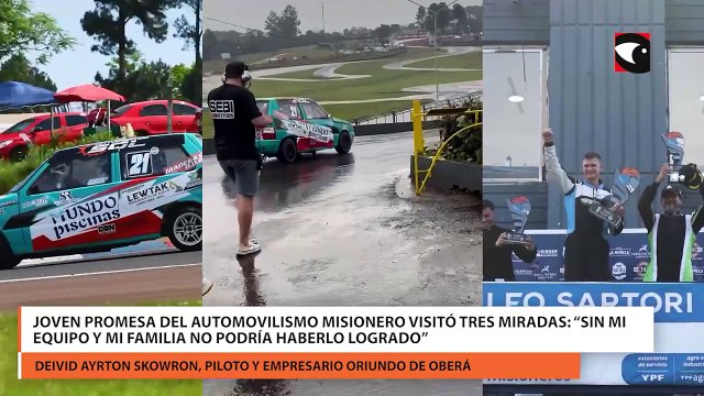 Joven promesa del automovilismo misionero visitó Tres Miradas: “Sin mi equipo y mi familia no podría haberlo logrado”