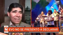 Evo Morales no se presentó a declarar