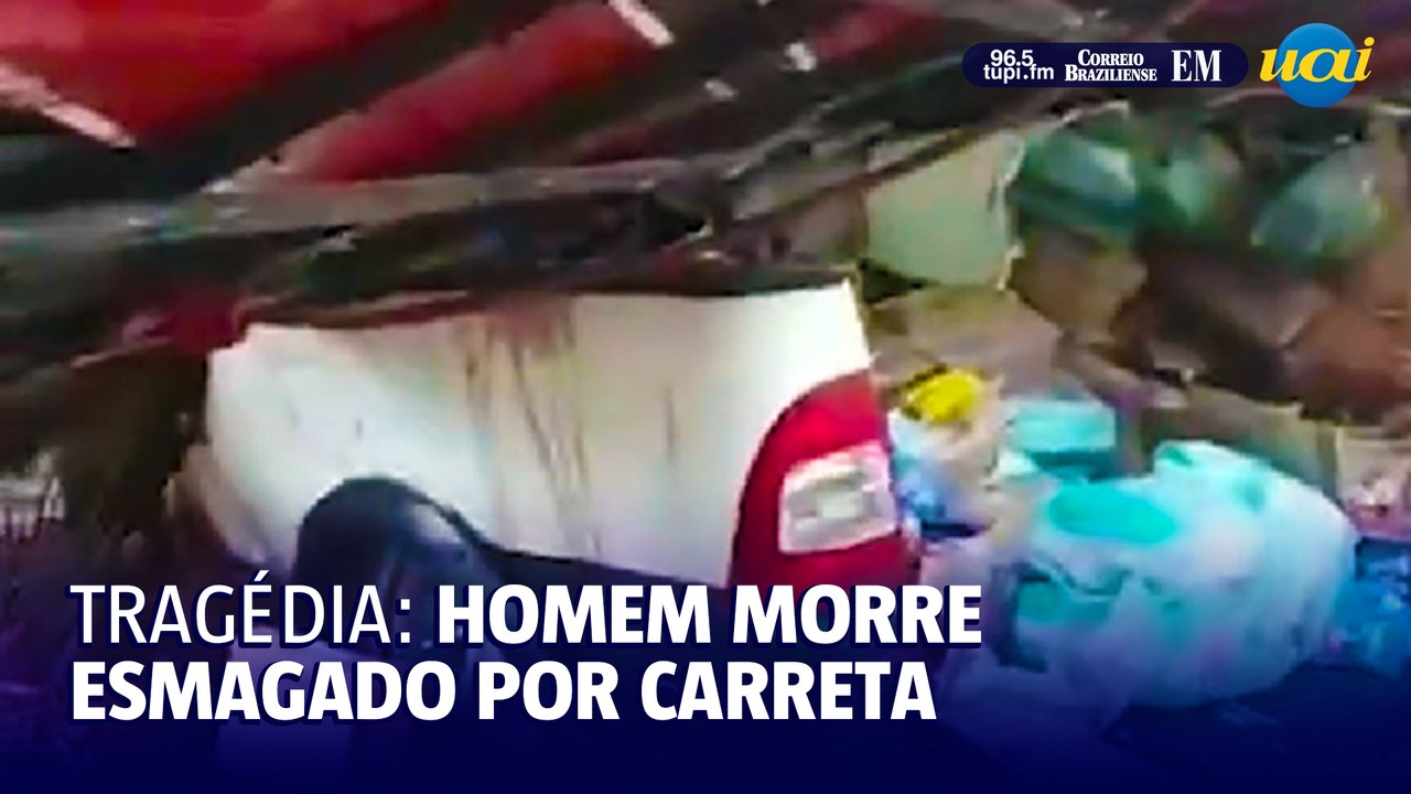 Caminhão esmaga carro e mata motorista na MGC-491