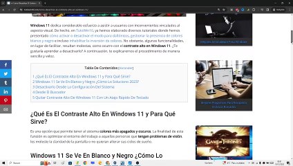 ⚪⚫ Como DESACTIVAR CONTRASTE ALTO en WINDOWS 11 FÁCIL y RÁPIDO