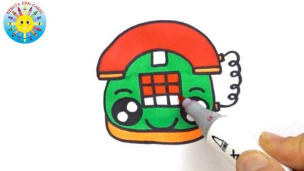 Aprende a dibujar un TELÉFONO muy fácil !!! How to draw a telephone !!! Very easy step by step !!!