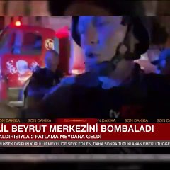 Beyrut'ta tv100 ekibi canlı yayında saldırıya uğradı!