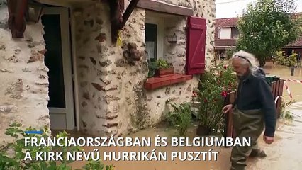 Hatalmas árvizeket hagy maga után a csendesülő Kirk hurrikán Franciaországban és Belgiumban