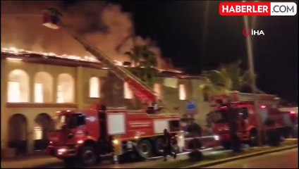 Mersin'deki Eski Okul Binasında Yangın